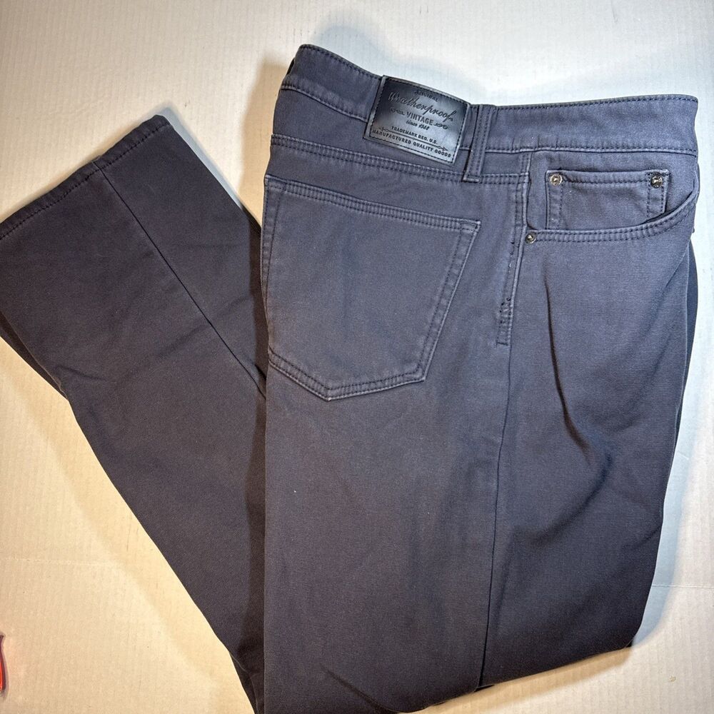 Weatherproof Vintage Men's Regular Fit Fleece Lined 5-Pocket Canvas Pants 36x32